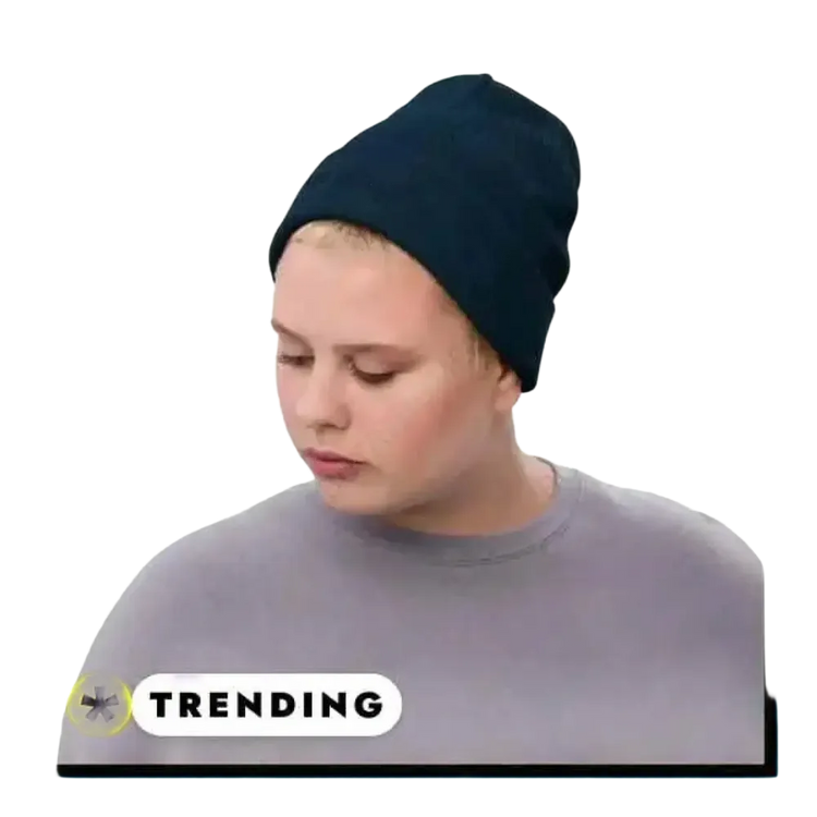 Zweilagige Navy Wintermütze für Herren und Damen, Strickbeanie, bequeme Passform 45-64 cm, von BUYATHOME24