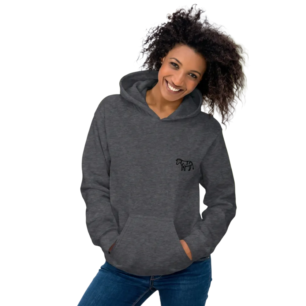Zebra Grafik Unisex Hoodie von BUYATHOME24, Baumwollmix, Kapuzenpullover, in S bis 5XL, mit Zebra-Design auf der Vorderseite